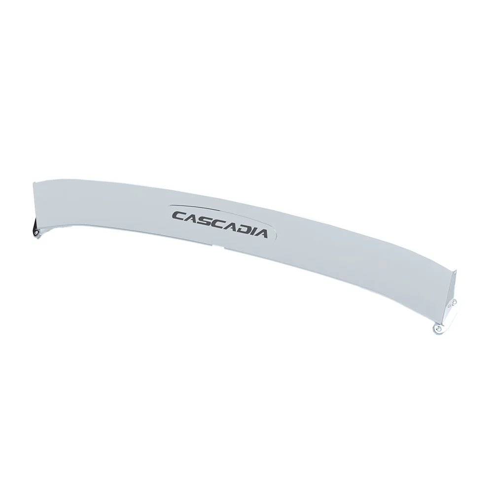 Freightliner Cascadia 2018+ Stainless Steel Bugshield with Logo - Image 2