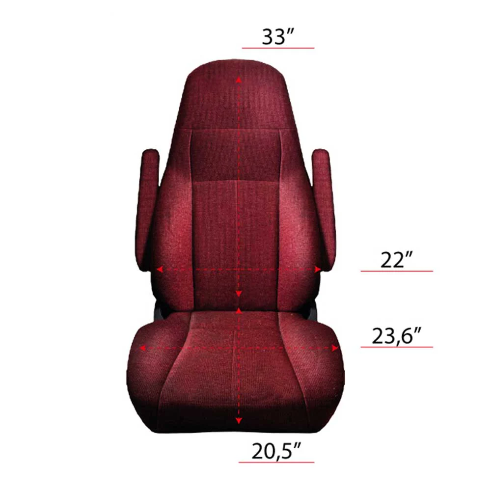 Freightliner Cascadia 33" High Back USA Flag Design Faux Leather Seat Covers - Image 5