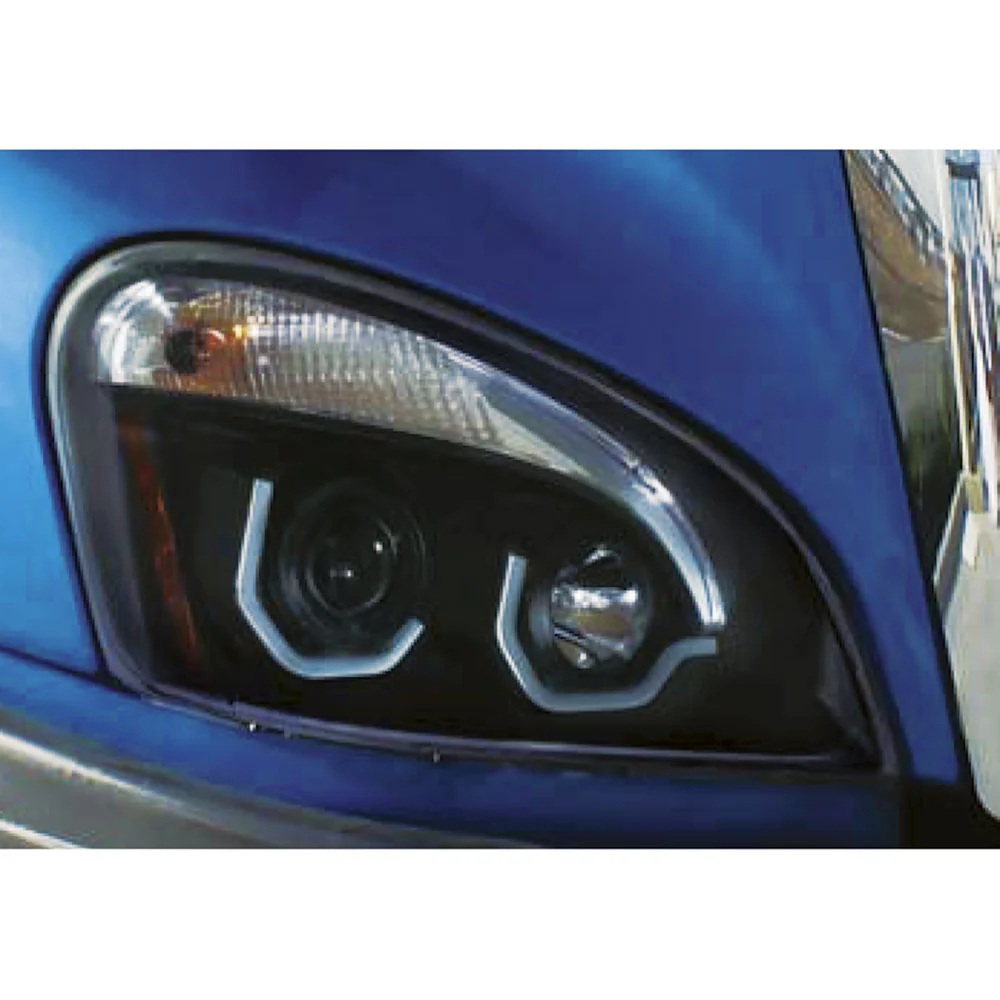 Freightliner Cascadia Blackout Projection Halogen Headlight with LED - Image 3