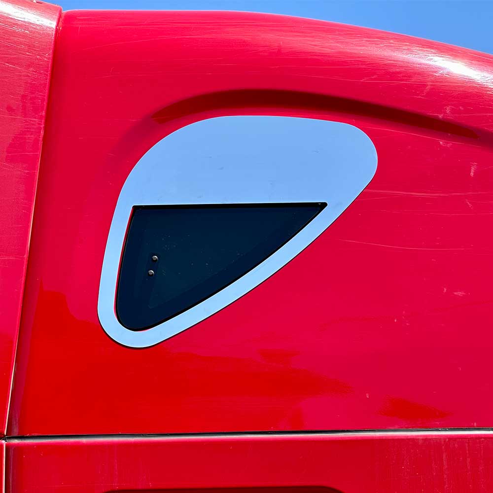 Freightliner Cascadia Sleeper Top Window Stainless Steel Chop Top - Image 2