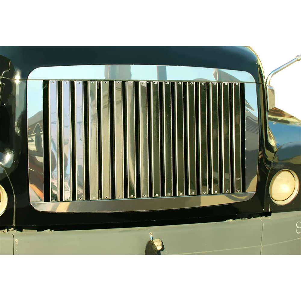 Freightliner Century 2003 and Older Stainless Steel Hood Grill with 16 Vertical Bars