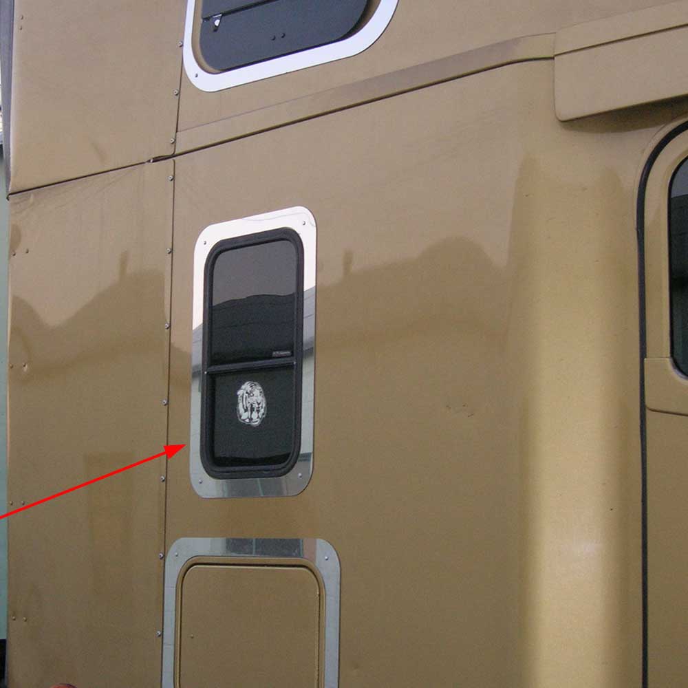 Freightliner Century Stainless Steel Sleeper Side Window Trim