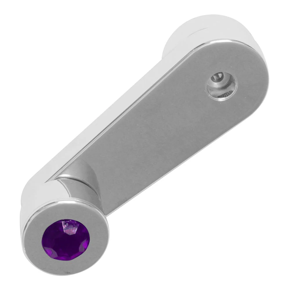 Freightliner Chrome Window Crank with Purple Jewel