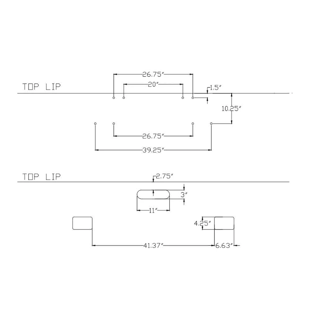 Freightliner Classic 1984-1999 20" Texas Square Bumper - Image 4