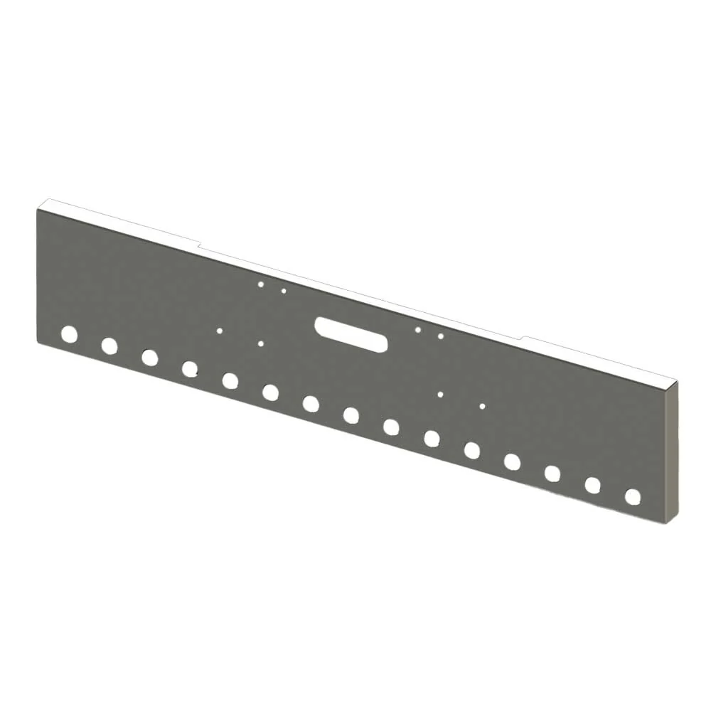 Freightliner Classic 1994 "“ 2003 20" Boxed End Chrome Plated Carbon Steel Bumper with 2" Light and Tow Holes