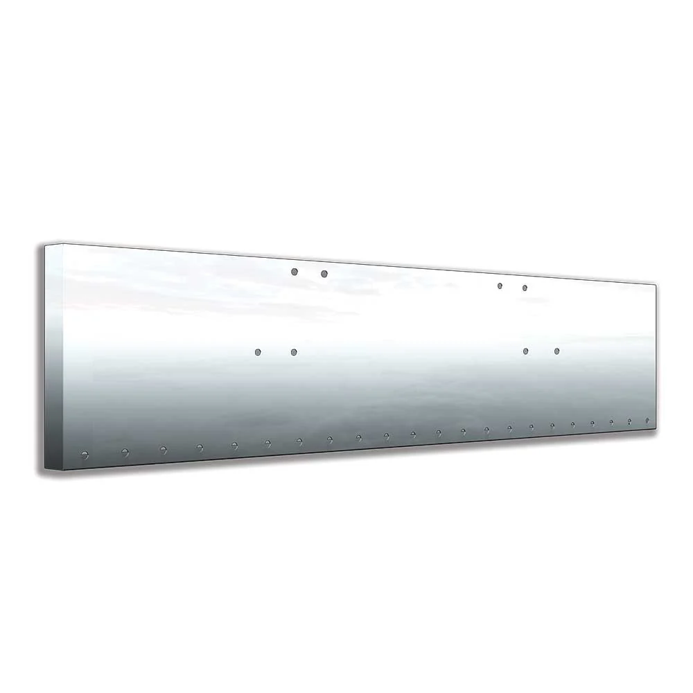 Freightliner Classic 2003 and older 20" Stainless Steel Boxed End Bumper with Twenty Two .75" Light Cutouts