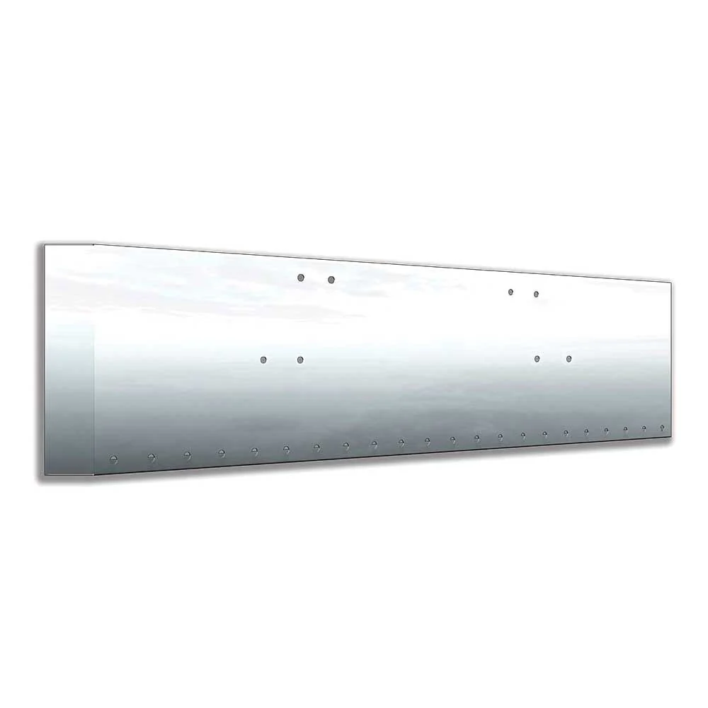 Freightliner Classic 2003 and older 22" Stainless Steel Mitered End Bumper with Twenty Two .75" Light Cutouts