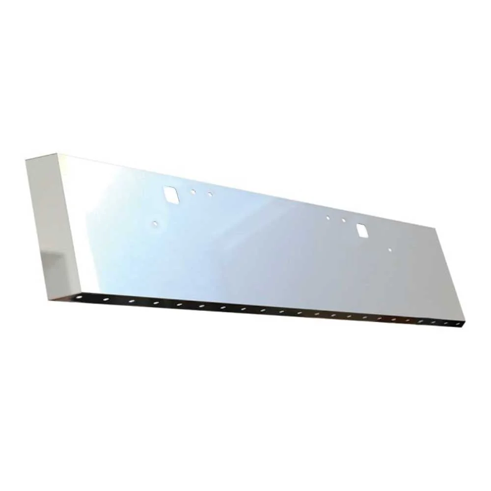 Freightliner Classic 2004-2007 18" Stainless Steel Mitered End Bumper with tow hitch and 22 Underglow Light Cutouts