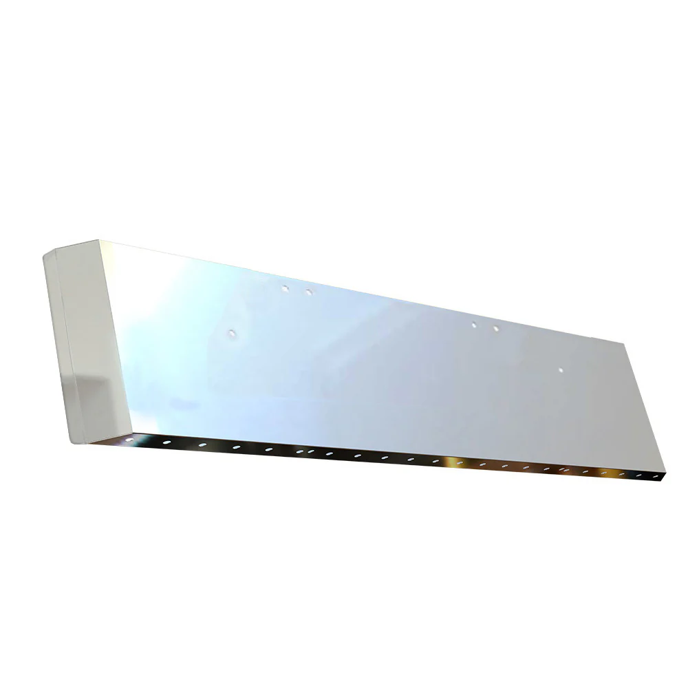 Freightliner Classic 2004-2007 20" Stainless Steel Switchback End Bumper with Twenty Two Under Glow Light Cutouts