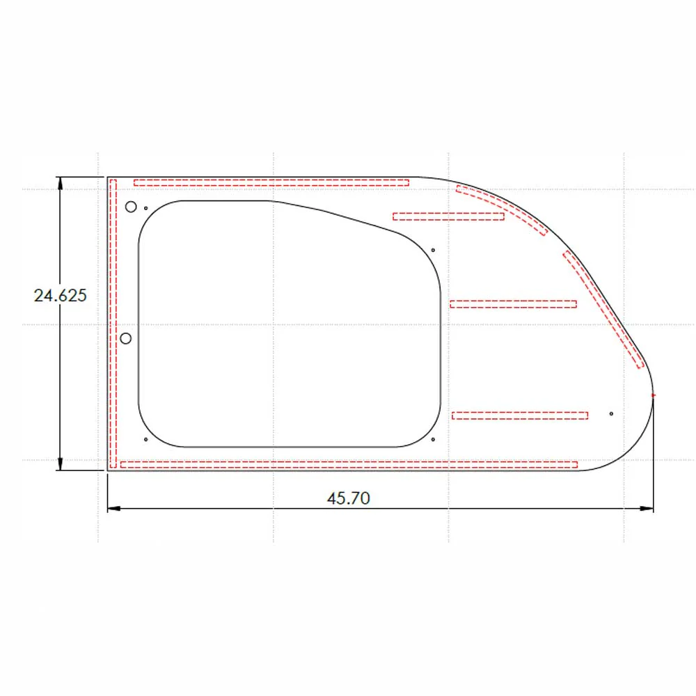 Freightliner Classic Wide Stainless Steel Sleeper Window Trim - Image 2
