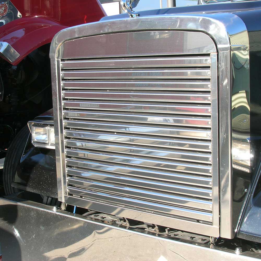 Freightliner Classic, XL, FLD120 Stainless Steel Hood Grill with 13 Horizontal Bars
