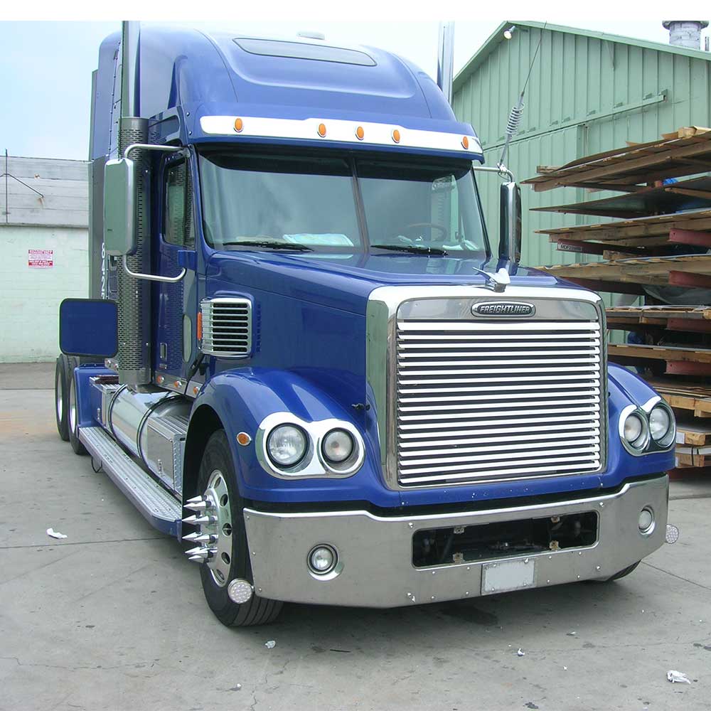 Freightliner Coronado 2010 and Older Stainless Steel Grill with 18 Louvers - Image 3