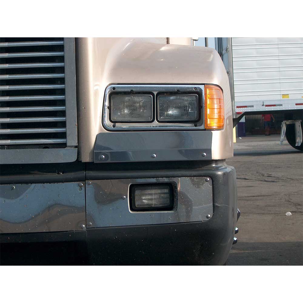 Freightliner FLD 120 Stainless Steel Rounded Corner Fender Guards - Image 2
