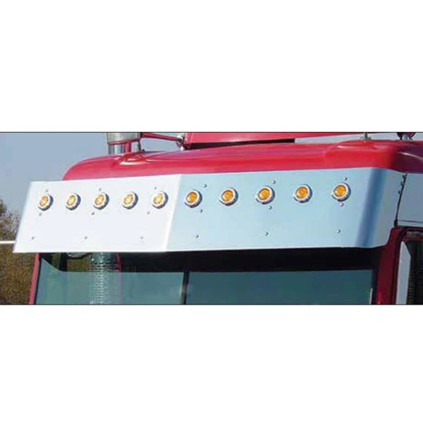 Freightliner FLD 14.5" Drop Visor 2" Round Lights