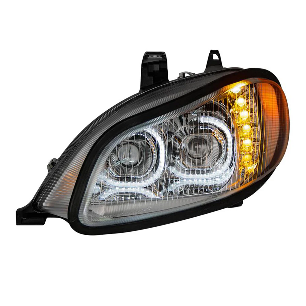 Freightliner M2 2002+ LED Chrome Headlight Assembly - Image 4