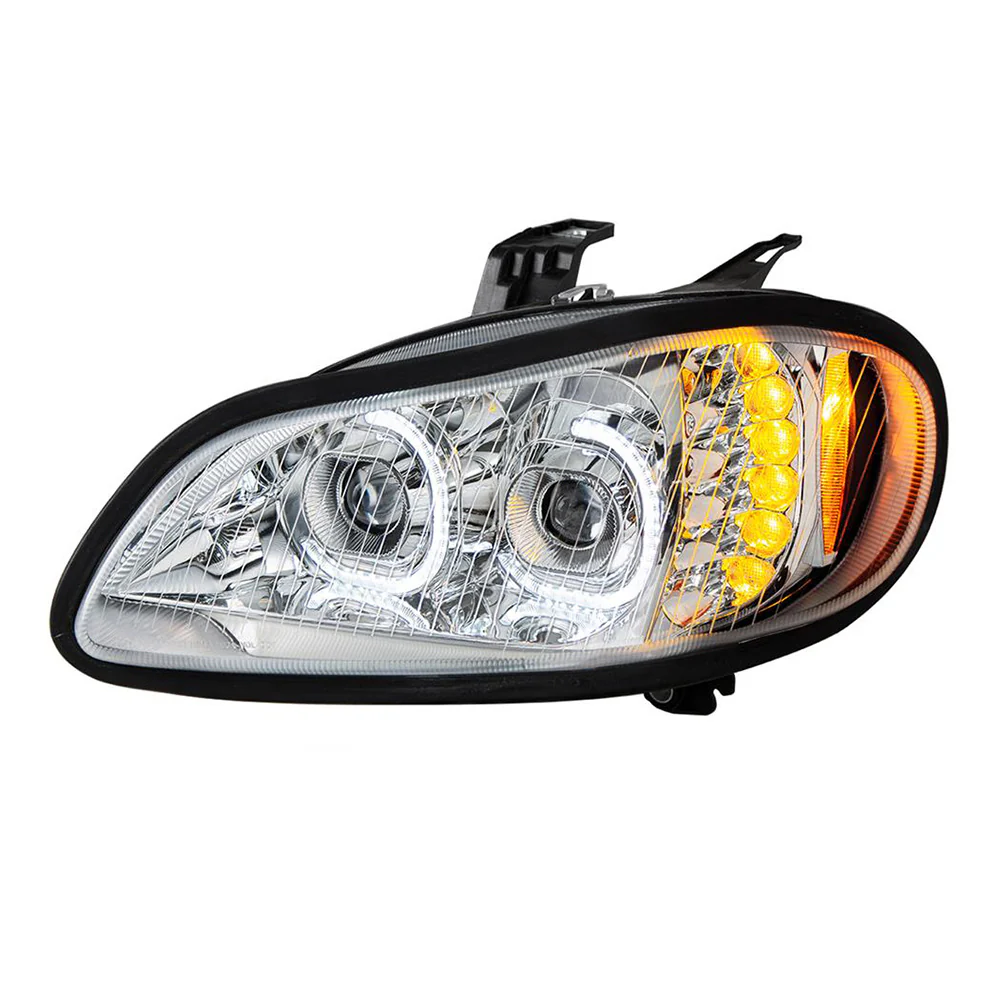 Freightliner M2 2002+ LED Chrome Headlight Assembly - Image 6