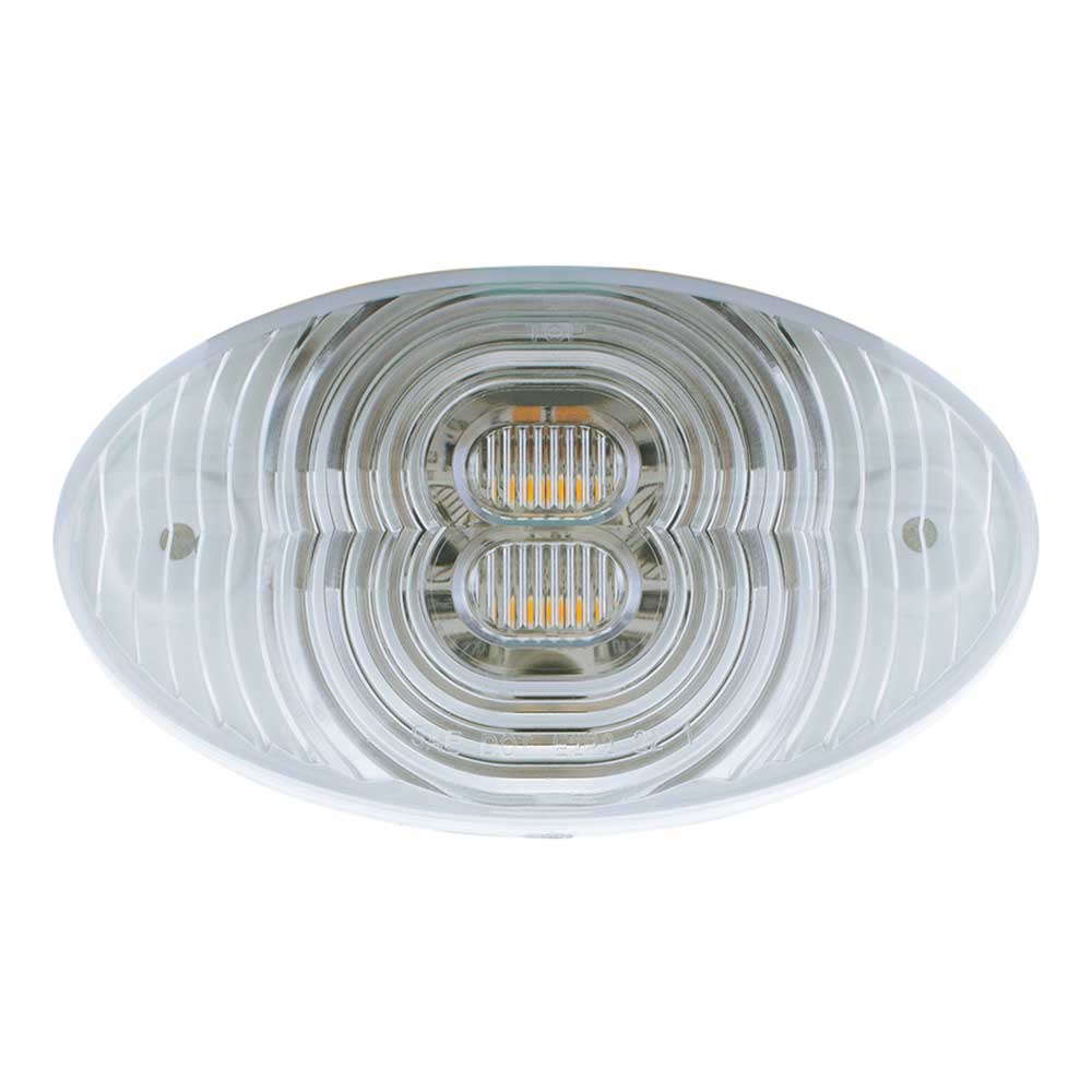 Freightliner M2 Amber 4 LED Fender Turn Signal Light with Clear Lens - Image 2