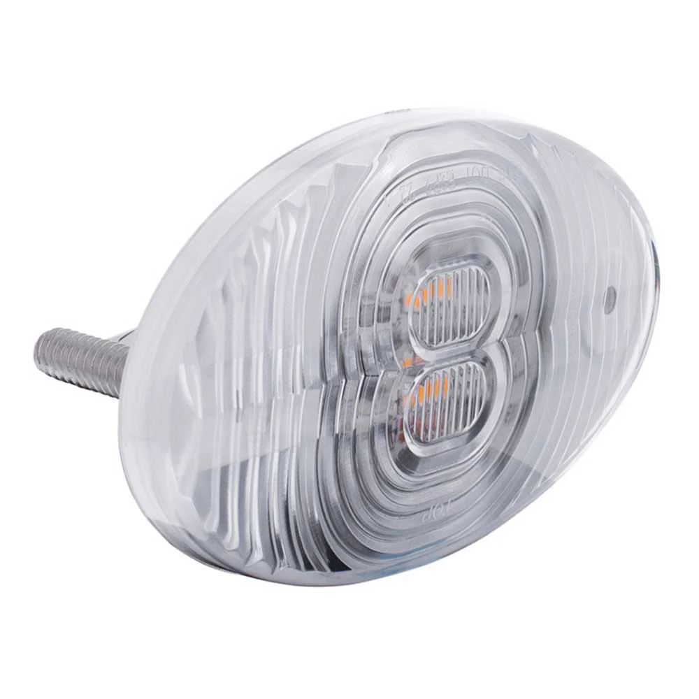 Freightliner M2 Amber 4 LED Fender Turn Signal Light with Clear Lens - Image 4