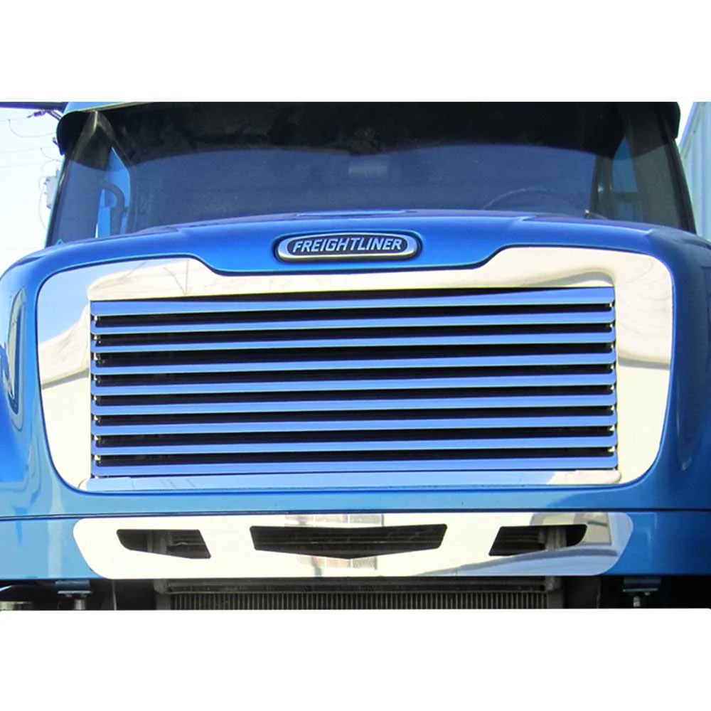 Freightliner M2 Stainless Steel Hood Grill Insert with 9 Louvers