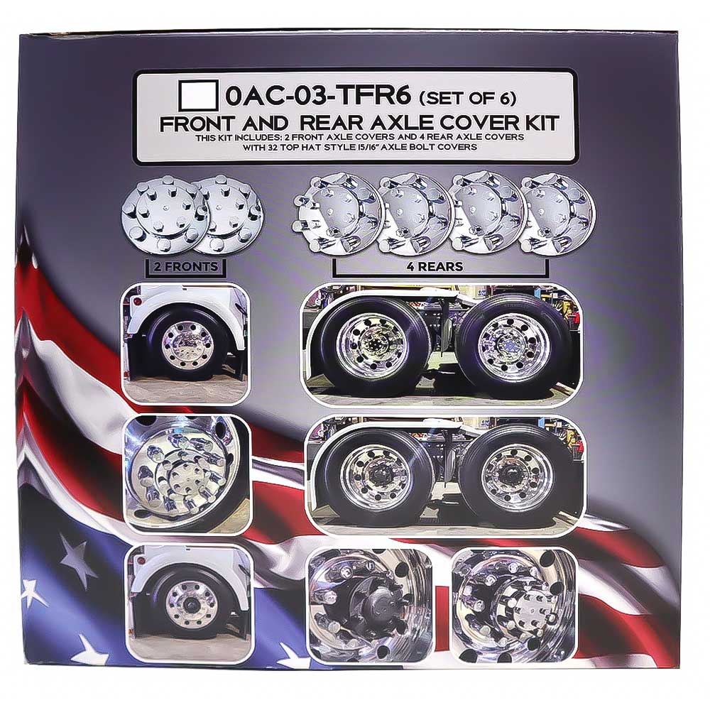 Front and Rear Axle Cover with Top Hat Axle Bolt Covers - 6 Pack - Image 6