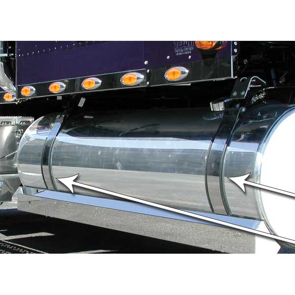 Fuel Tank Strap Covers (Pair) for Freightliner, International, Mack, & Volvo