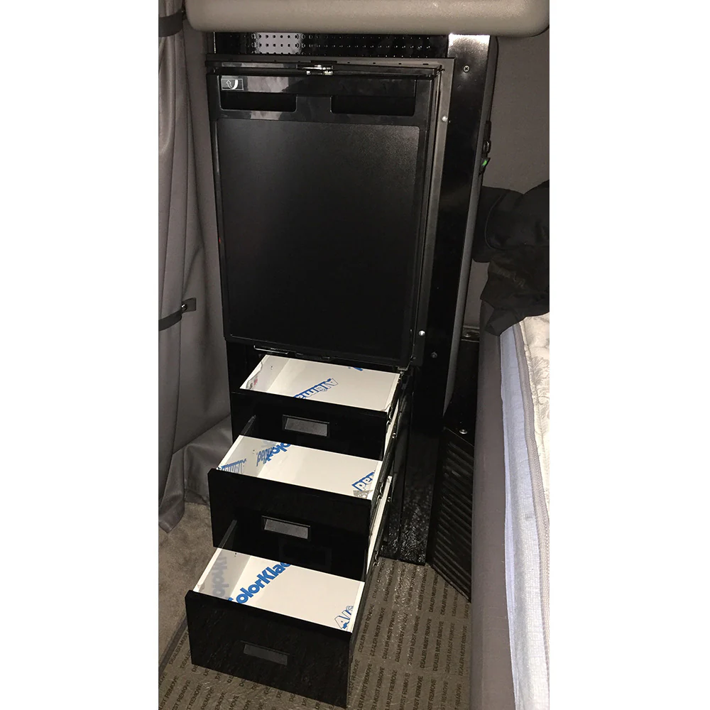 Gloss Black Refrigerator Kit for Peterbilt 389 2008-2015 - Image 3
