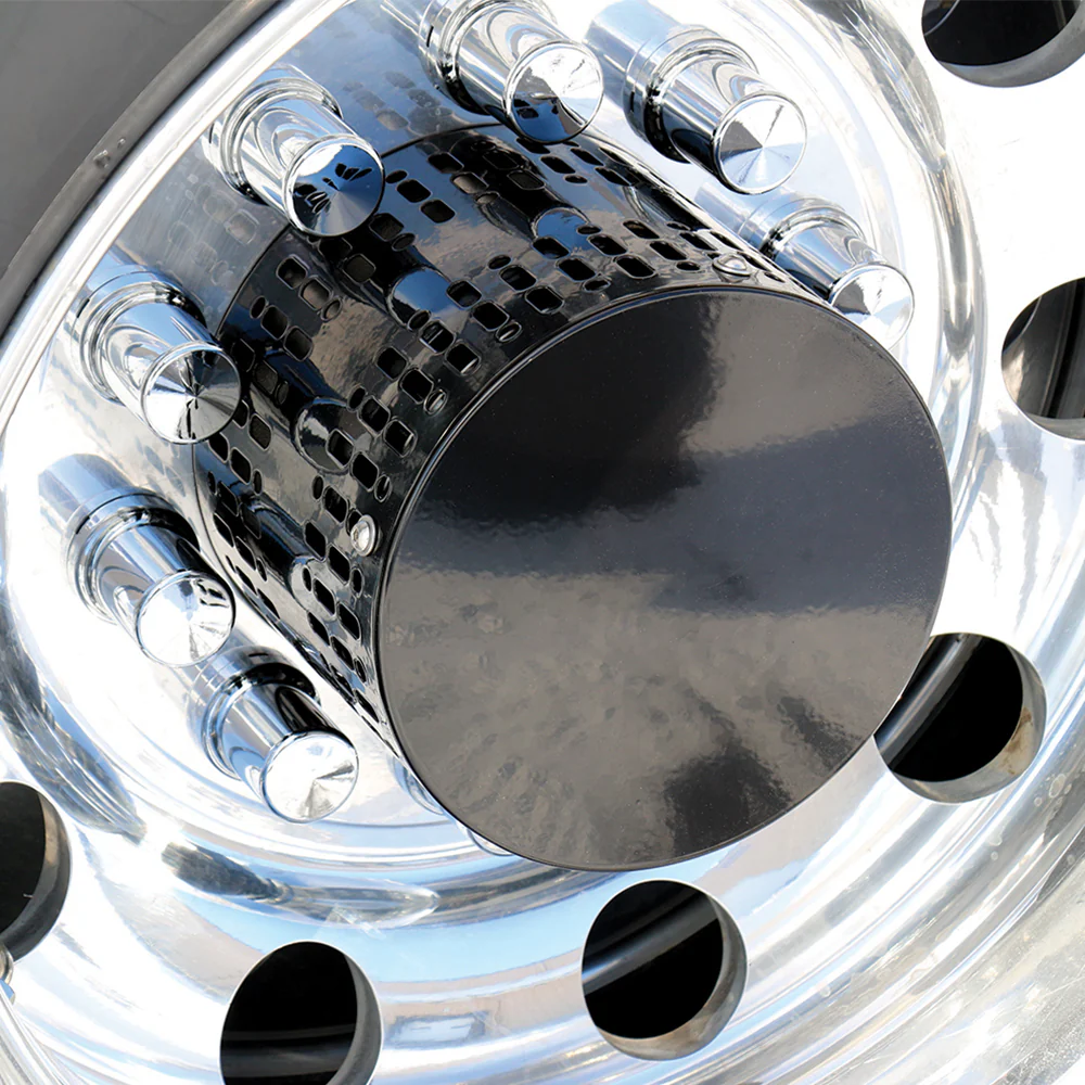 Gloss Black Stainless Steel Multi Fit Hub Cover