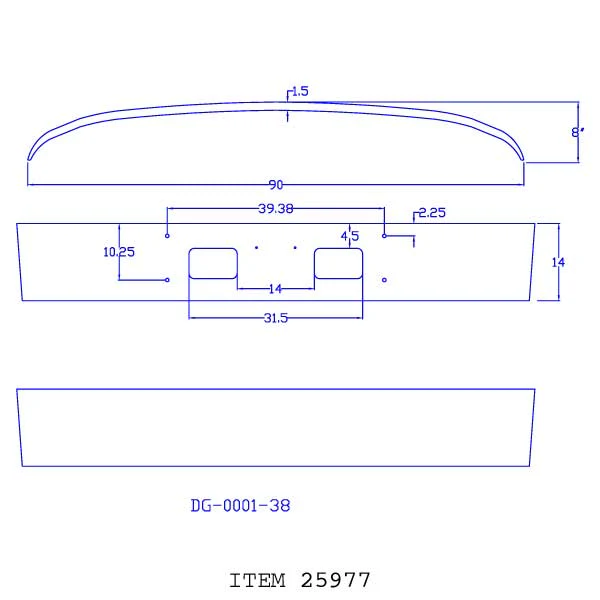 GMC Topkick 14" Factory Style Chrome Bumper - Image 3