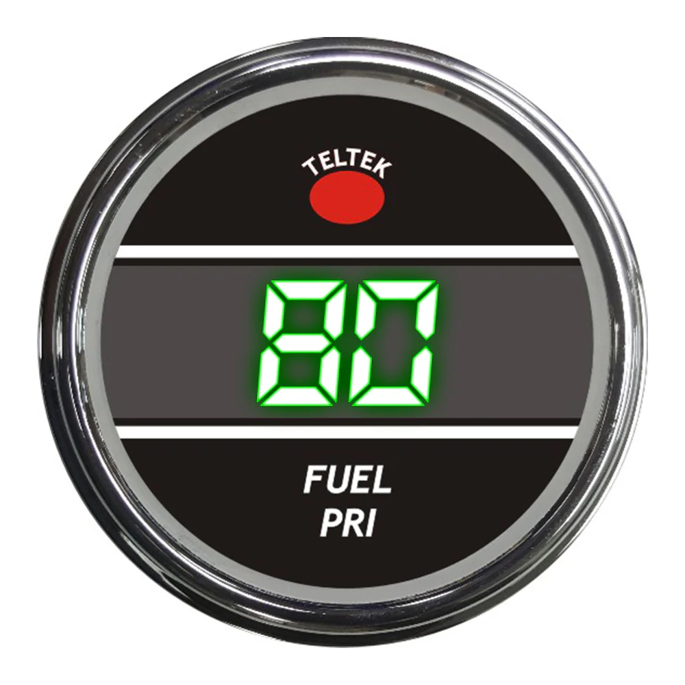 Green Fuel Level Primary Teltek Smart Gauge for Kenworth 2006 and newer