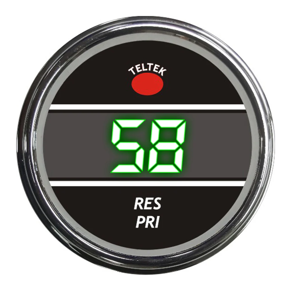 Green Reservoir Pressure Primary Teltek Smart Gauge for Peterbilt 2006 and newer