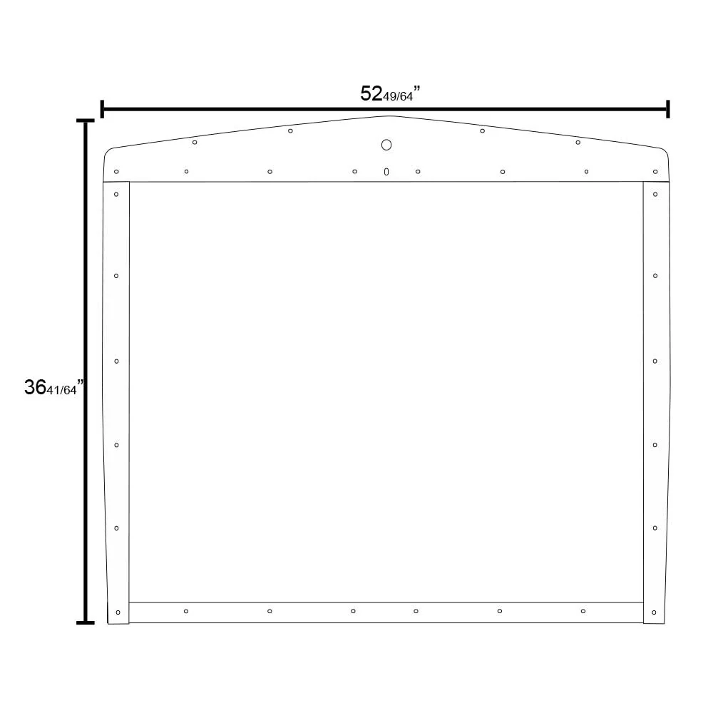 Grill SS Insert with 16 Louvers 1987 - 2015 Kenworth T800 Wide Hood - Image 2