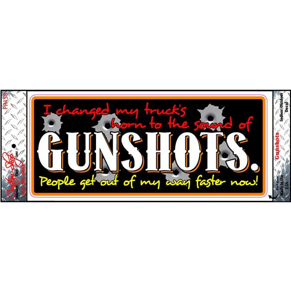 Gunshots Decal
