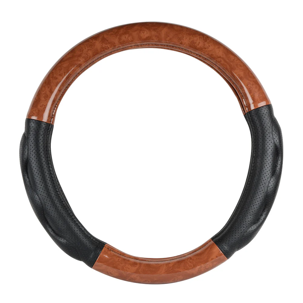 Heavy Duty Light Wood 18" Steering Wheel Cover