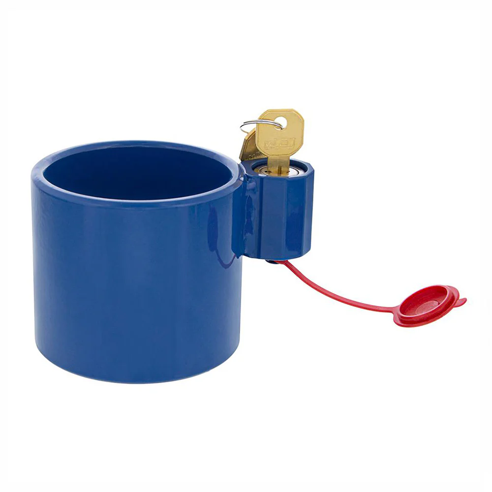 Heavy Duty Steel Blue King Pin Lock For 2" Diameter Kingpin - Image 2