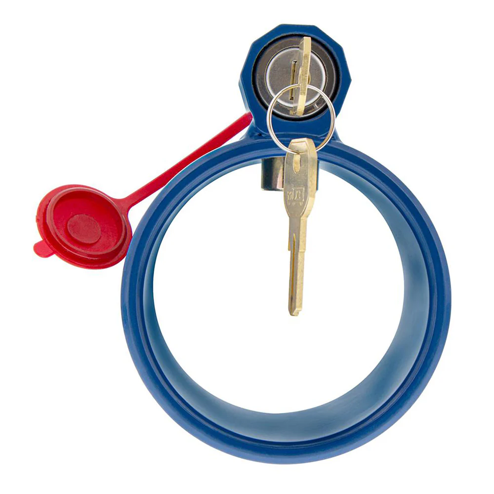 Heavy Duty Steel Blue King Pin Lock For 2" Diameter Kingpin - Image 3
