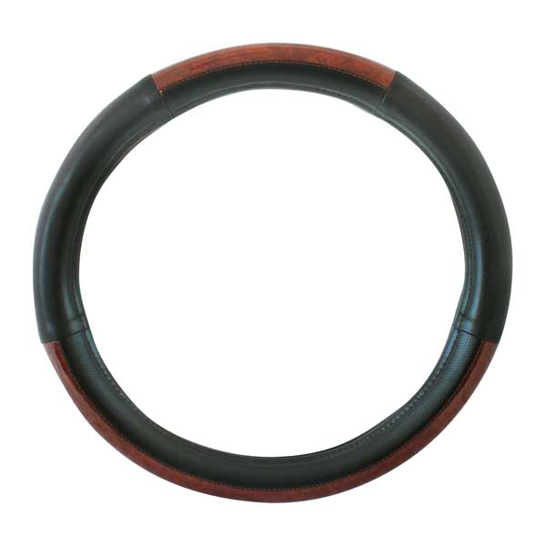 Heavy Duty Woodgrain Steering Wheel Cover 18"