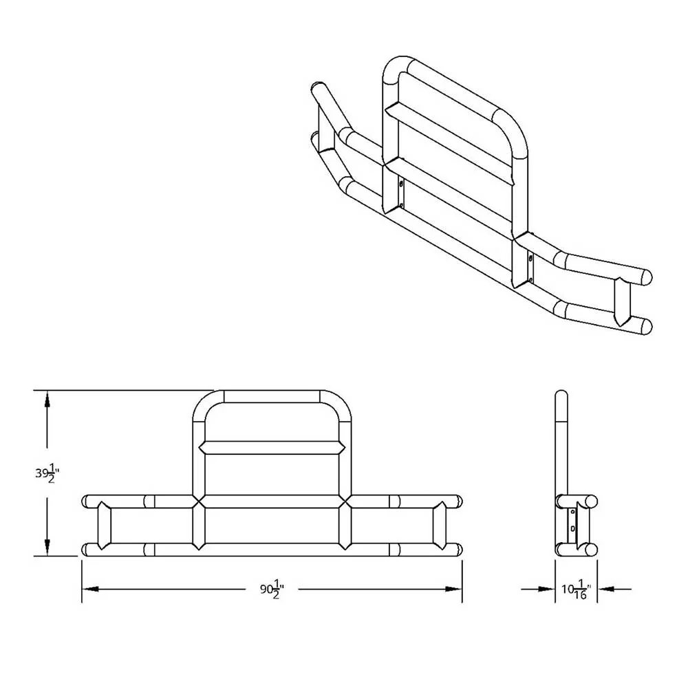 HighwayShield I85 SS Grille Guard, Bracket Kit for 2008-2017 FL Cascadia - Image 3
