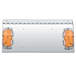 Hinged One Plate Holder with Double Bulb Lights