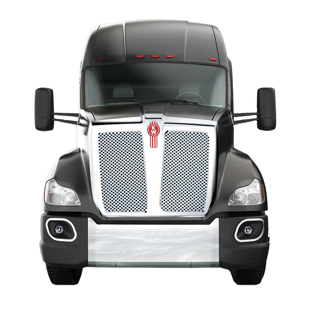 Hybrid A.R.E. Bumper for Kenworth T680 - Recessed Plate Holder