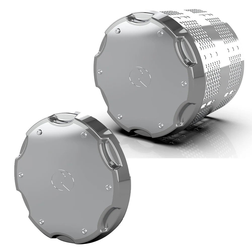 Hybrid Stainless Steel Chrome Pocket Style Front or Rear Axle Cover Kit