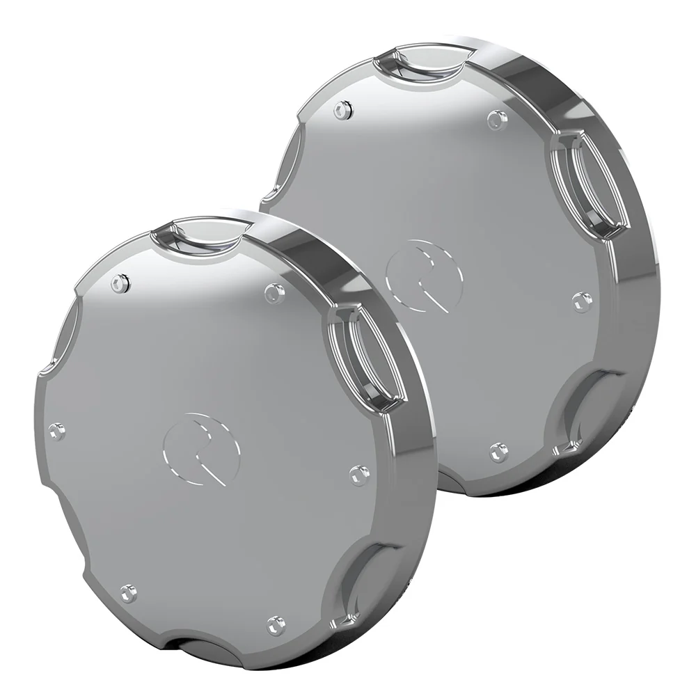 Hybrid Stainless Steel Chrome Pocket Style Front or Rear Axle Cover Kit - Image 2