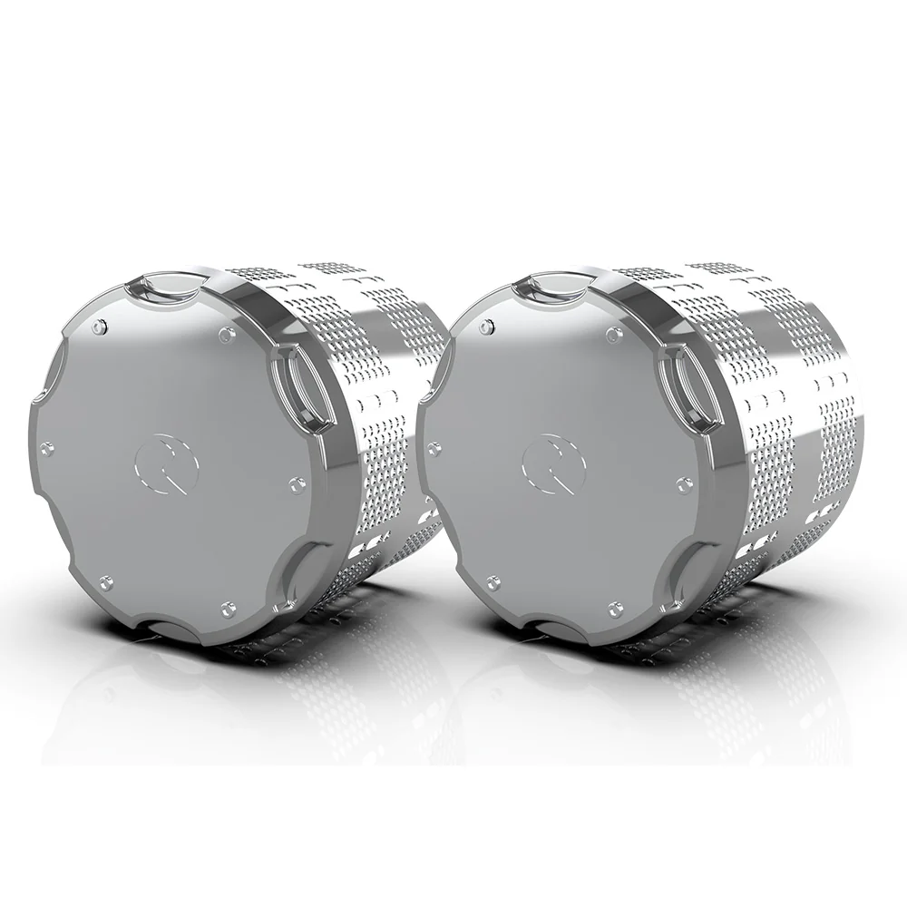 Hybrid Stainless Steel Chrome Pocket Style Front or Rear Axle Cover Kit - Image 3