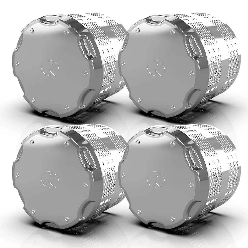 Hybrid Stainless Steel Chrome Pocket Style Front or Rear Axle Cover Kit - Image 4