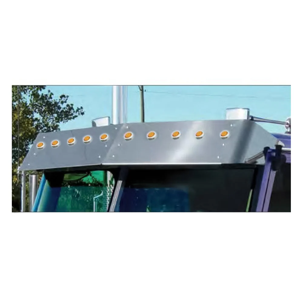 International 13.8" Visor with 2" Round LED Lights