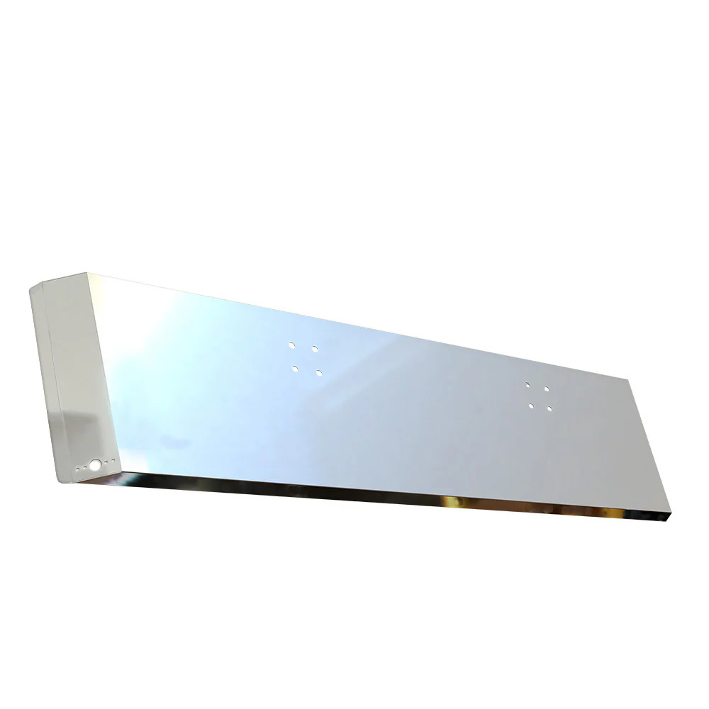 International 9900i/9900ix 20" Stainless Steel Switchback End Bumper with 2 Watermelon Light Cutouts