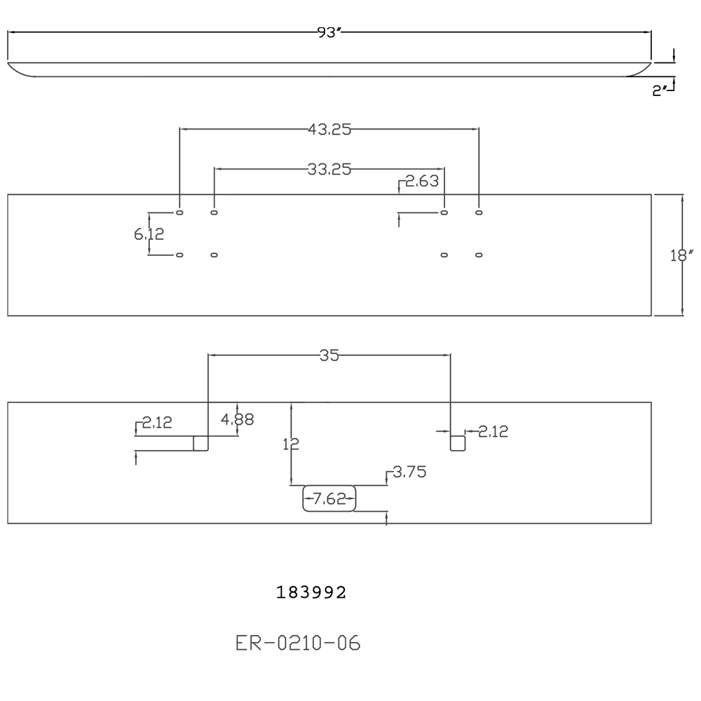 International 9900ix 2000+ 18" Texas Square Bumper - Image 2