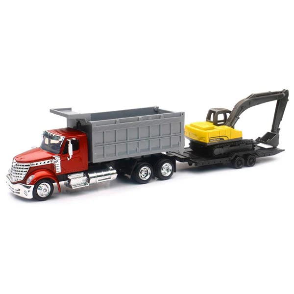 International Lonestar Dump Truck with Excavator