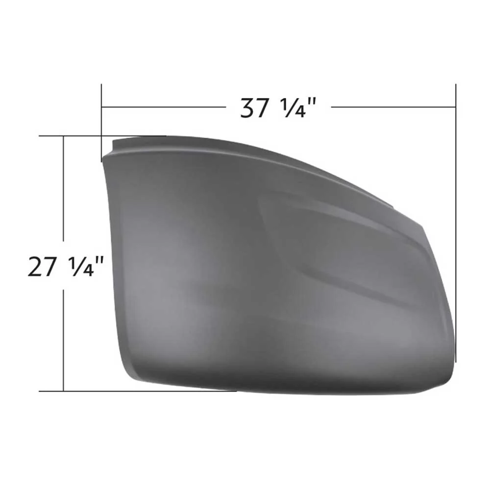 International LT 2018+ Gray Plastic Bumper Cover with Aero Holes - Image 2