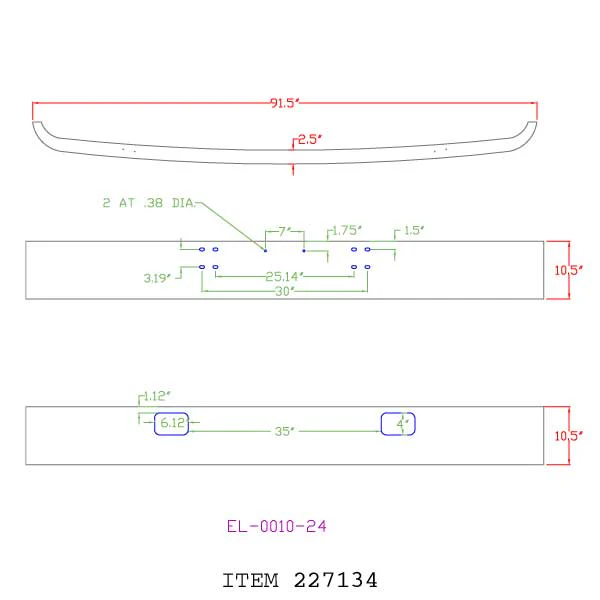 International Midrange 10" Factory Style Bumper