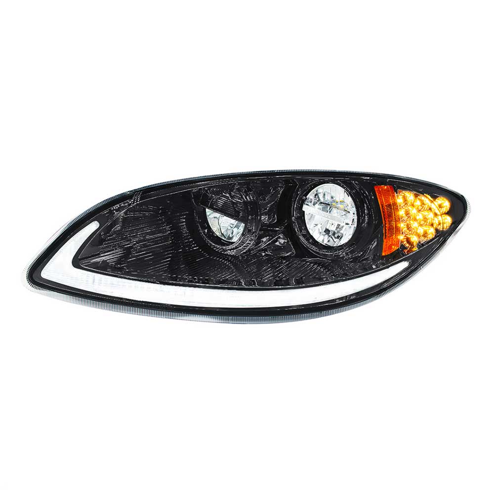International Prostar 2006-2017 Blackout LED Headlight with LED Light Bar and Turn Signal - Image 12